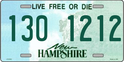 NH license plate 1301212