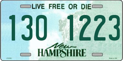 NH license plate 1301223