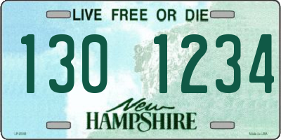 NH license plate 1301234