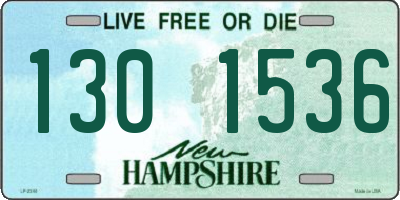 NH license plate 1301536