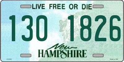 NH license plate 1301826