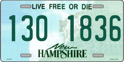 NH license plate 1301836