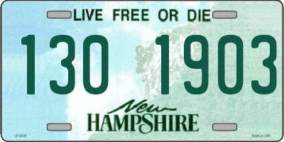NH license plate 1301903