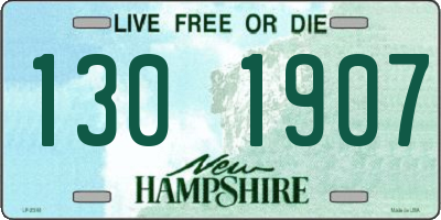 NH license plate 1301907
