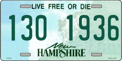NH license plate 1301936