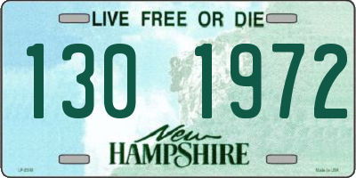 NH license plate 1301972
