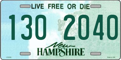 NH license plate 1302040