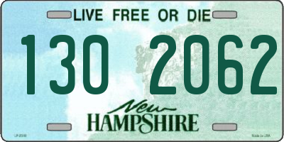 NH license plate 1302062