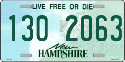 NH license plate 1302063