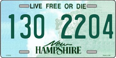 NH license plate 1302204