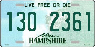 NH license plate 1302361