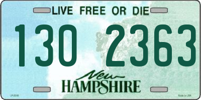 NH license plate 1302363