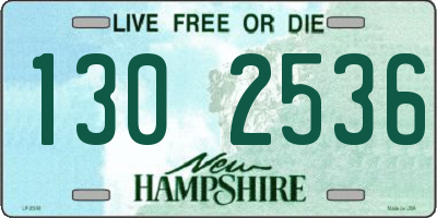 NH license plate 1302536
