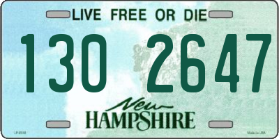 NH license plate 1302647