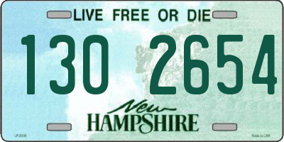 NH license plate 1302654