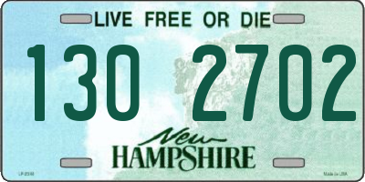NH license plate 1302702