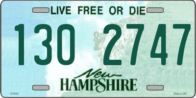 NH license plate 1302747