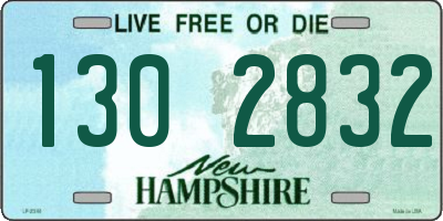NH license plate 1302832