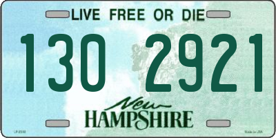 NH license plate 1302921