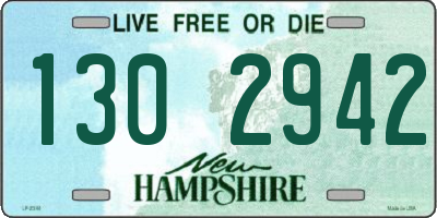 NH license plate 1302942