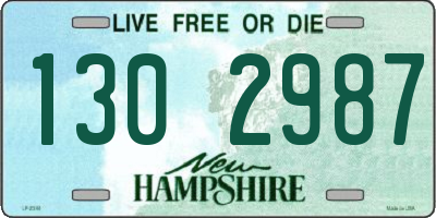 NH license plate 1302987