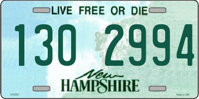 NH license plate 1302994