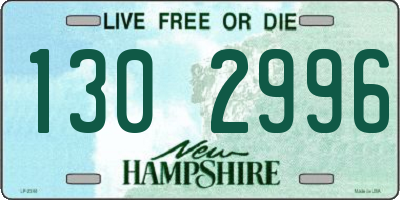 NH license plate 1302996