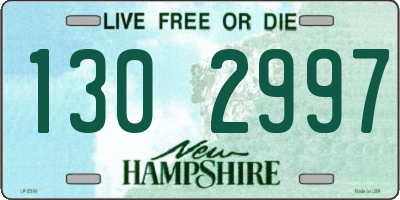 NH license plate 1302997