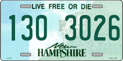 NH license plate 1303026
