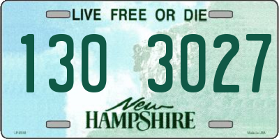 NH license plate 1303027