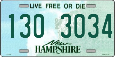 NH license plate 1303034