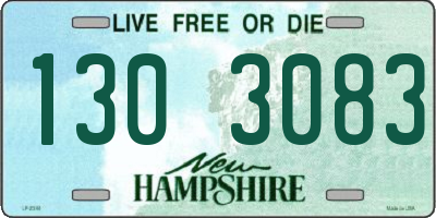 NH license plate 1303083