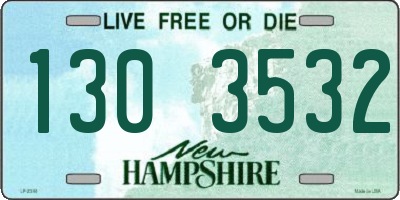 NH license plate 1303532