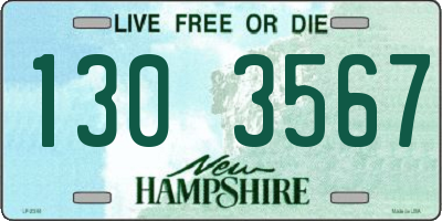 NH license plate 1303567