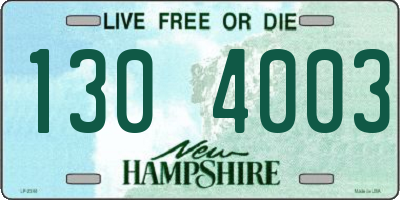 NH license plate 1304003
