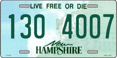 NH license plate 1304007