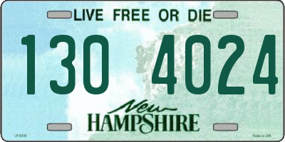 NH license plate 1304024