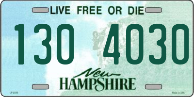 NH license plate 1304030