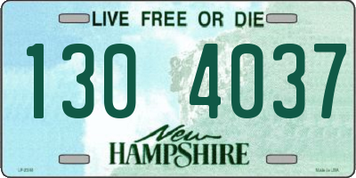 NH license plate 1304037