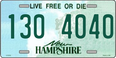 NH license plate 1304040