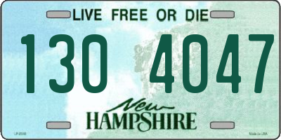NH license plate 1304047
