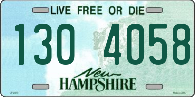 NH license plate 1304058
