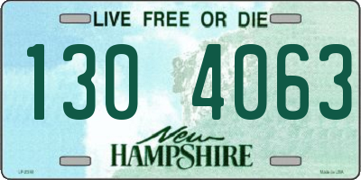 NH license plate 1304063