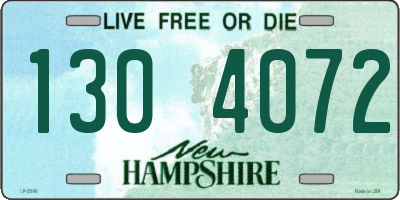 NH license plate 1304072