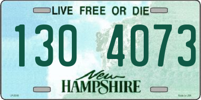 NH license plate 1304073