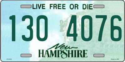 NH license plate 1304076