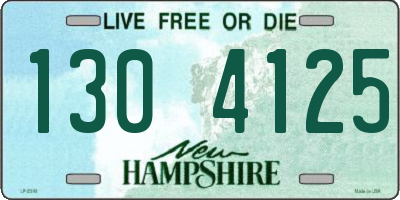 NH license plate 1304125