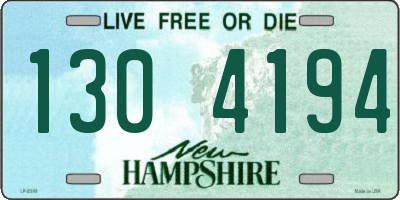 NH license plate 1304194