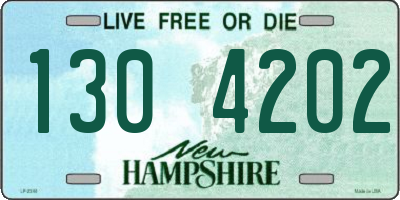 NH license plate 1304202