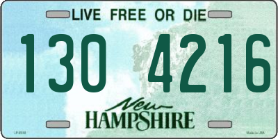 NH license plate 1304216